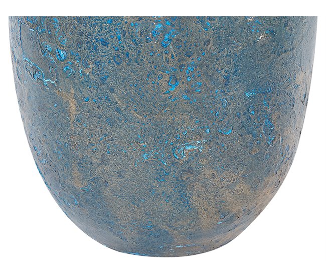 Beliani Jarrón decorativo VELIA Azul
