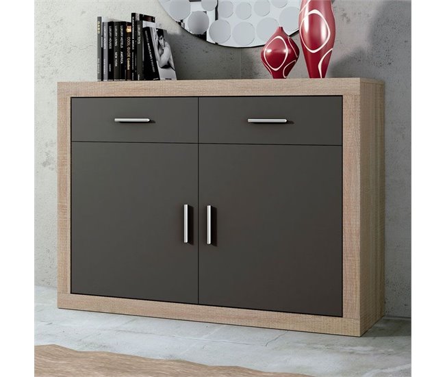 Aparador Nuka 120 Gris Oscuro