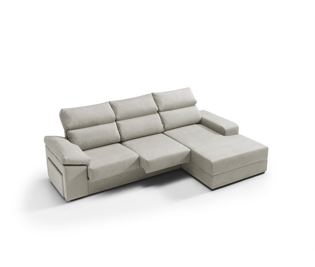 Chaise longue con arcón RUBIK Beige