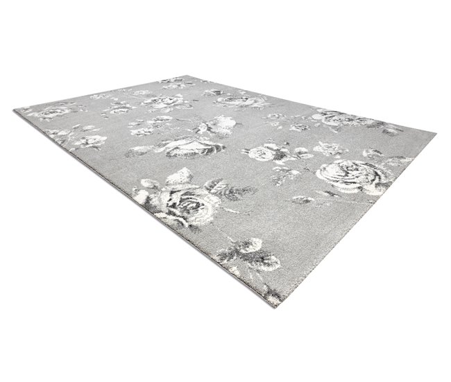 Alfombra GNAB Flores rosas 160x230 Gris