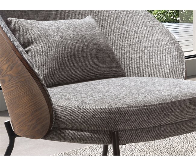 ANGEL CERDA Sillón tela Nogal