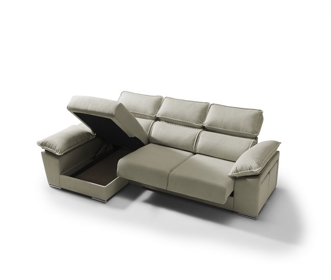 Chaise longue con arcon DIWY Beige