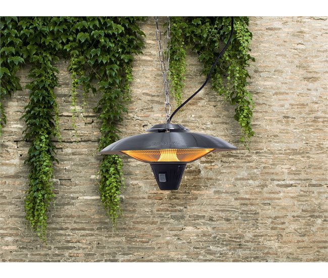 Beliani Estufa de patio KABA Gris