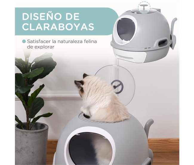 Arenero para Gatos PP, ABS PawHut Gris