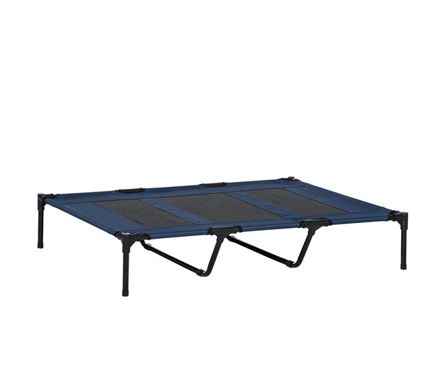 Cama Elevada para Perros Metal y Tela Oxford PawHut Azul