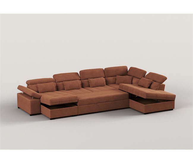 Rinconera con forma de U XXL STEWART Terracota