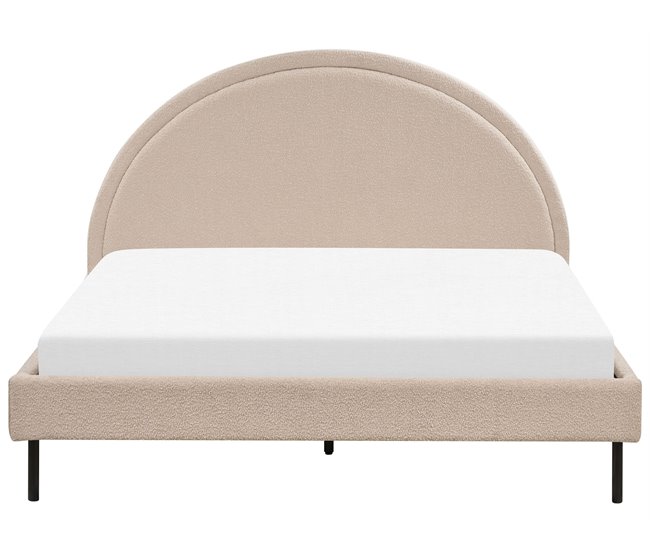 Beliani Cama con somier Bouclé MARGUT 172x214 Beige