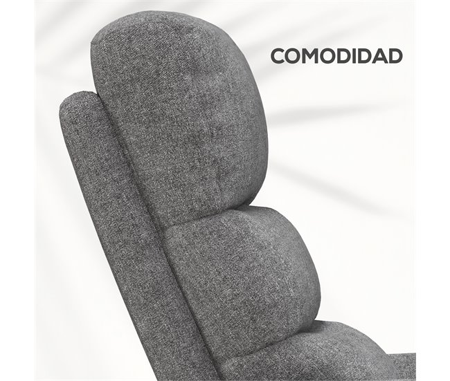 Sillón Levanta Personas Poliéster, Acero HOMCOM Gris