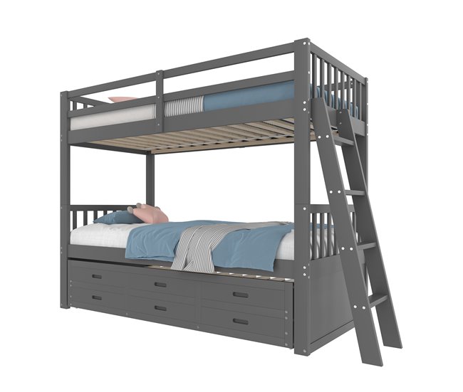 Cama litera 95x244 Gris