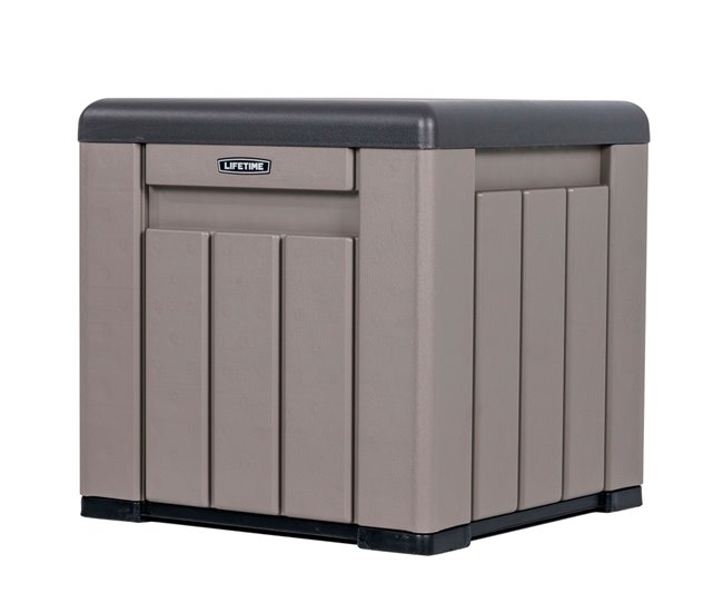 Baúl exterior ultrarresistente c/tapa desmontable Lifetime Gris