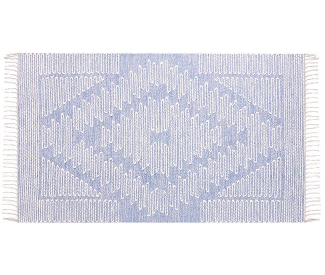 Beliani Alfombra de pelo corto ANSAR 80x150 Blanco/ Beige