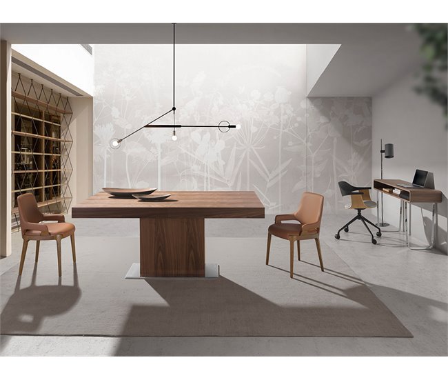 ANGEL CERDA Silla oficina giratoria tela gris claro y pvc negro Gris