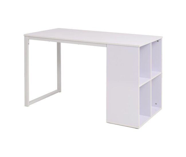 Escritorio Seihba  compartimentos laterales Blanco