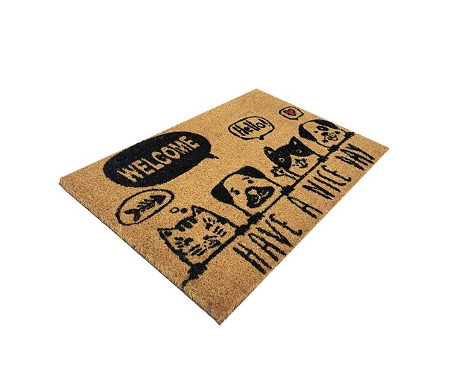 Acomoda Textil – Felpudo de Coco Natural Ecológico Animado. Marron