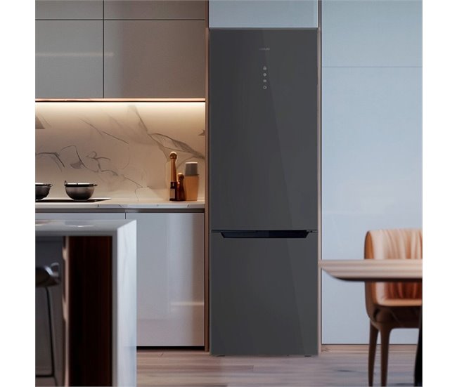 Cecotec Frigorífico combi Bolero CoolMarket Combi 356 Black Glass Negro