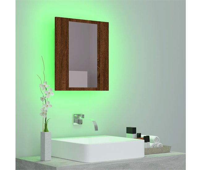 Armario espejo de baño LED acrílico 40 Blanco