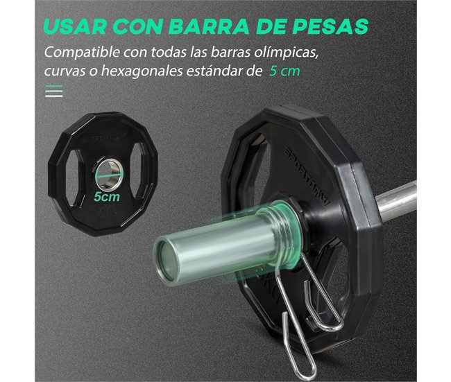 Discos de Pesas Metal, Caucho SPORTNOW, deportes y ocio - pesas Negro/ Gris