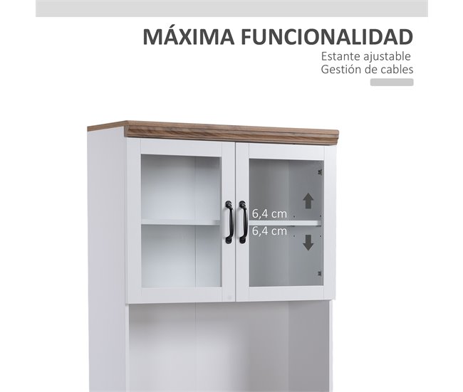Alacena de Cocina MDF HOMCOM, hogar - cocina 72 Blanco