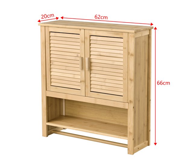 Mueble de pared para baño Tyresö bambú Natural
