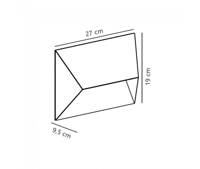 Aplique de exterior galvanizado Pontio 27 Nórdico Gris