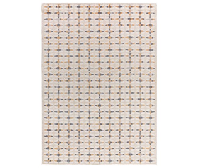 Alfombra geométrica con relieve BARESA - ATTICGO 80x150 Multicolor