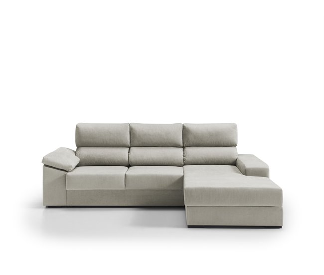 Chaise longue con arcón RUBIK Beige