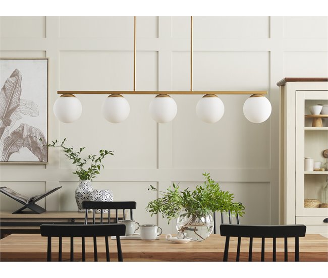 Beliani Lámpara colgante ZIKULI Dorado