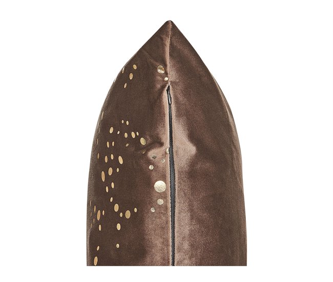Beliani Cojín decorativo POPPY Marron