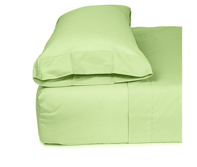 Funda de almohada de algodón Verde
