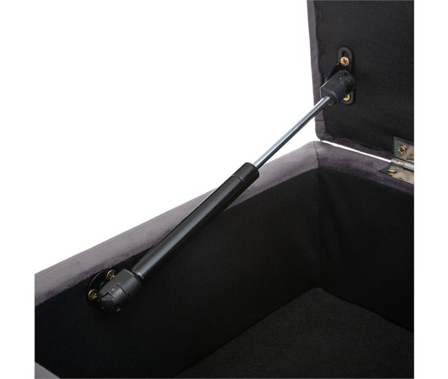 Banco Cofre de terciopelo 102x38 Gris