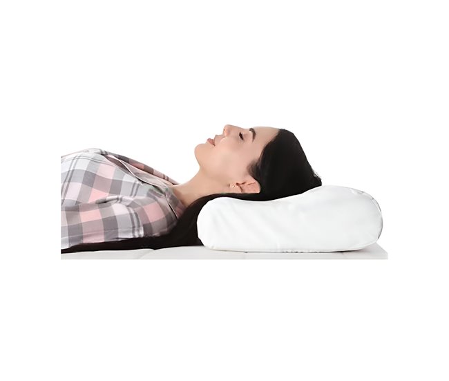 Acomoda Textil – Almohada Viscoelástica Cervical para Cuello. Blanco