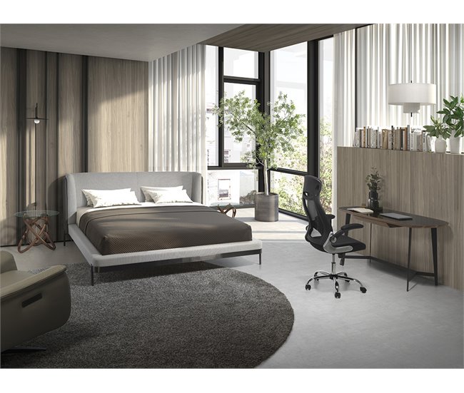 ANGEL CERDA Silla oficina giratoria tela negra Aluminio