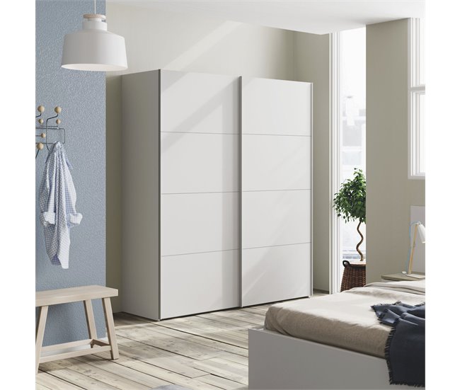 Armario ropero Aline 2 Puertas correderas 150 Blanco