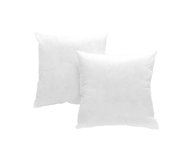 2 Rellenos de cojín de fibra hueca Blanco