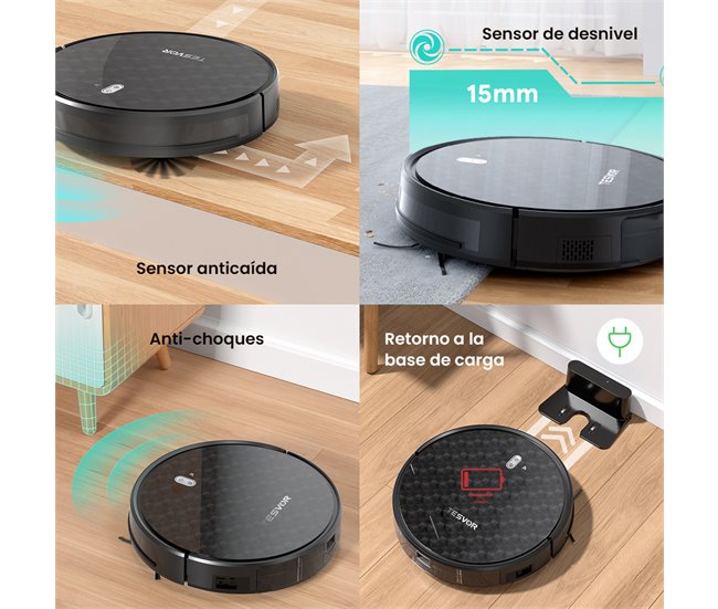 Robot aspirador Negro