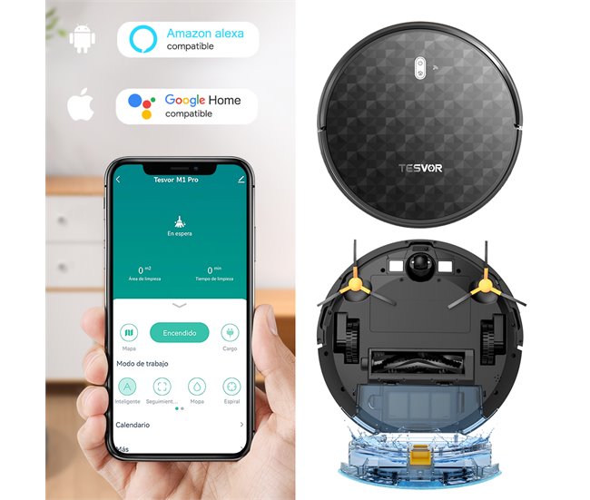 Robot aspirador Negro