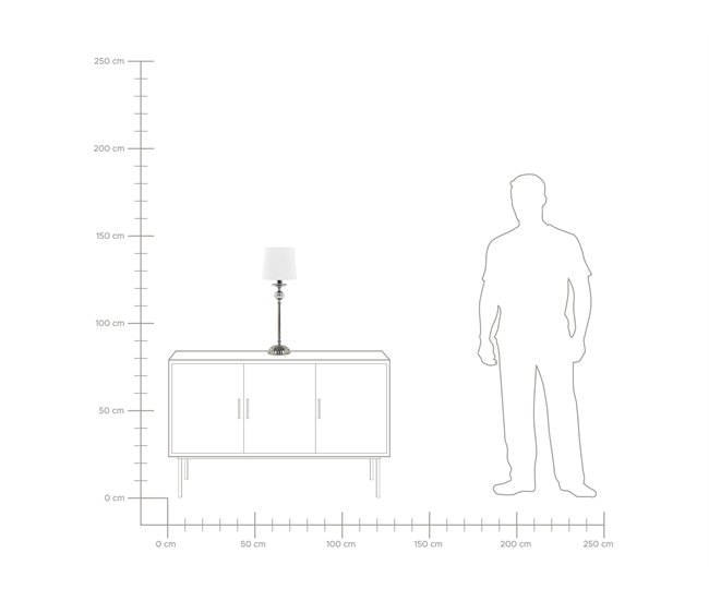 Beliani Lámpara de mesa KUBENA Blanco