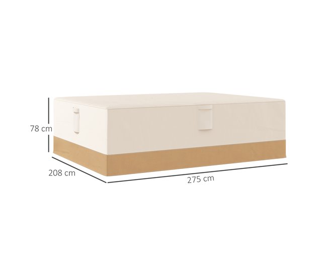 Funda Protectora para Muebles Tela Oxford 600D Outsunny 275x208 Beige