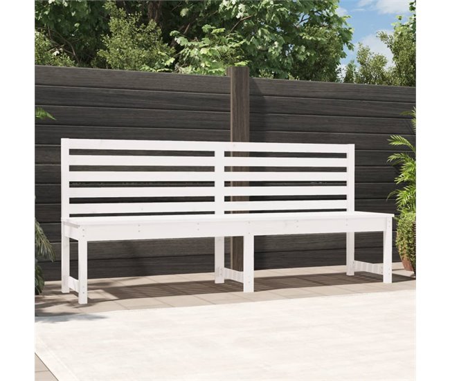 Banco De Jardín 201x48 Blanco