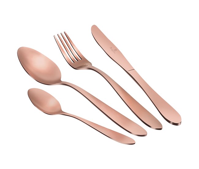 Cubertería Berlinger Haus Rose Gold Satin Dorado