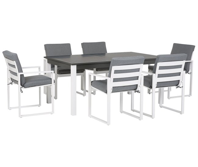 Beliani Conjunto de comedor PANCOLE Gris
