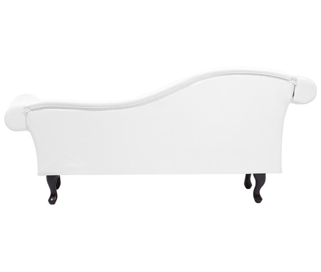 Beliani Chaise longue izquierdo Piel sintética LATTES Blanco