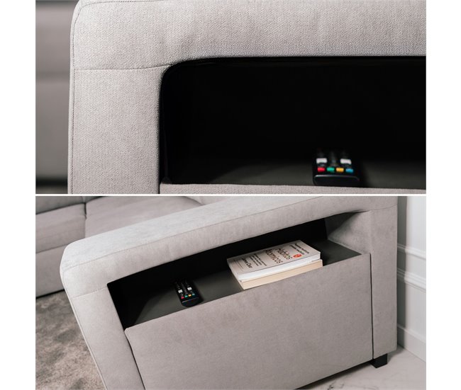 BUDWING Zurie Sofá Cama Gris Claro