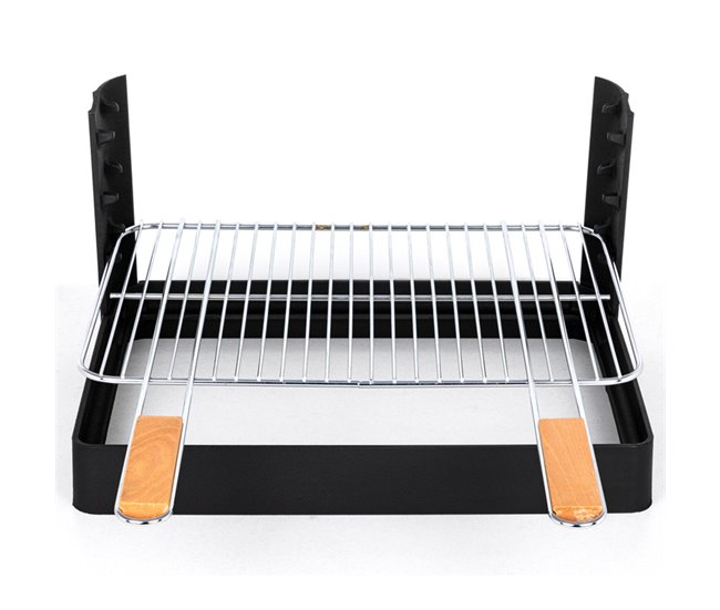 Barbacoa de carbón, ajustable, Grilloir 2 Negro