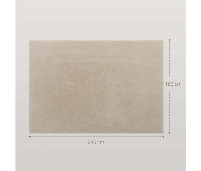 Alfombra de Salón Poliéster, TPR HOMCOM, hogar - decoración Crudo