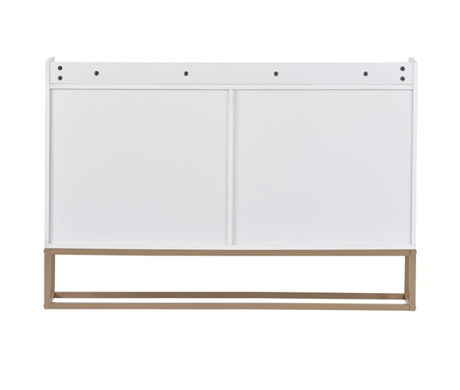 Aparador, 4 puertas, mueble comedor, comedor, sala, cocina 120 Blanco