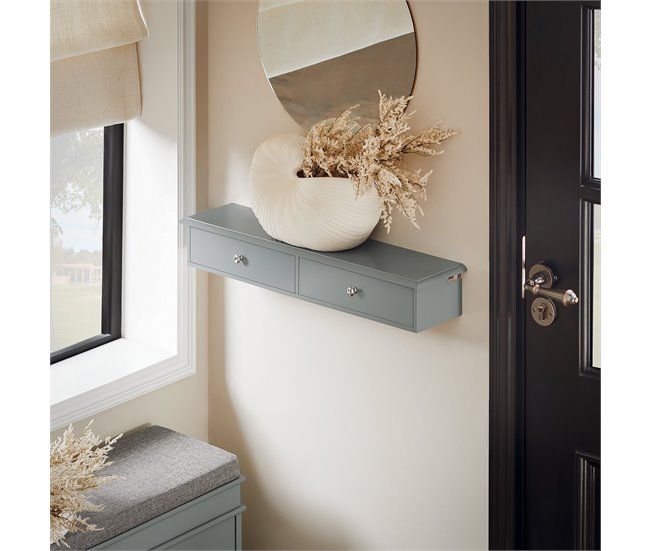 Estante de Pared con 2 Cajones SoBuy FRG43-HG 64 Gris