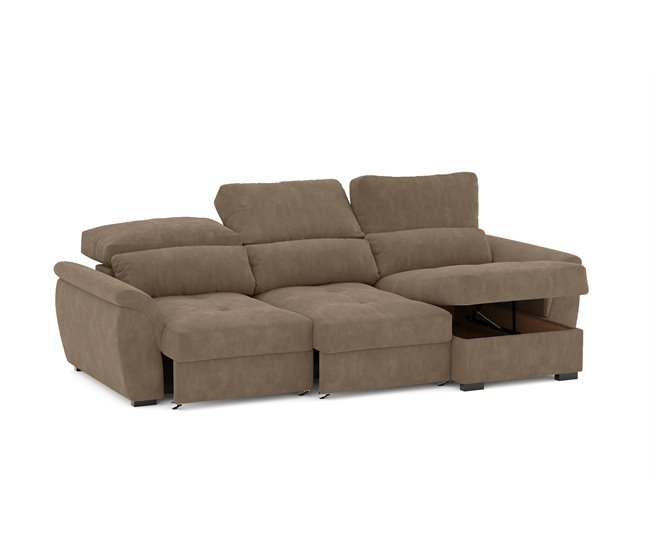 Chaise longue con cama BENSON Camel