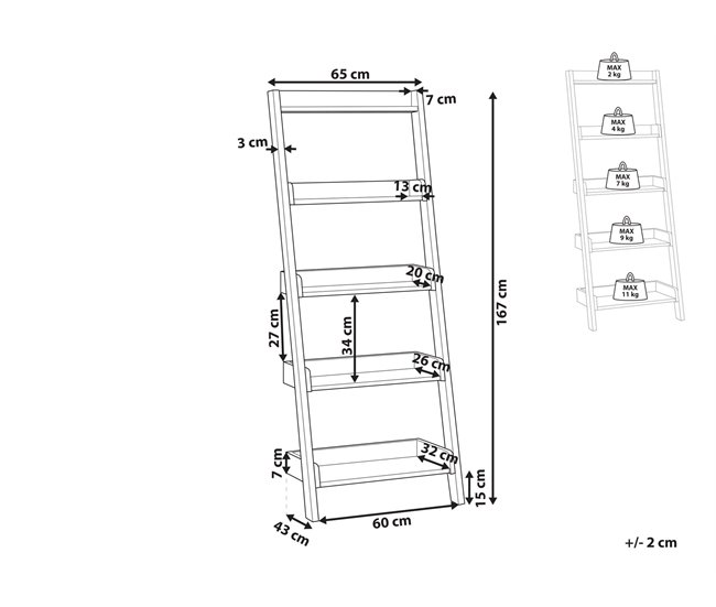 Estante para libros MOBILE TRIO Beliani Marron