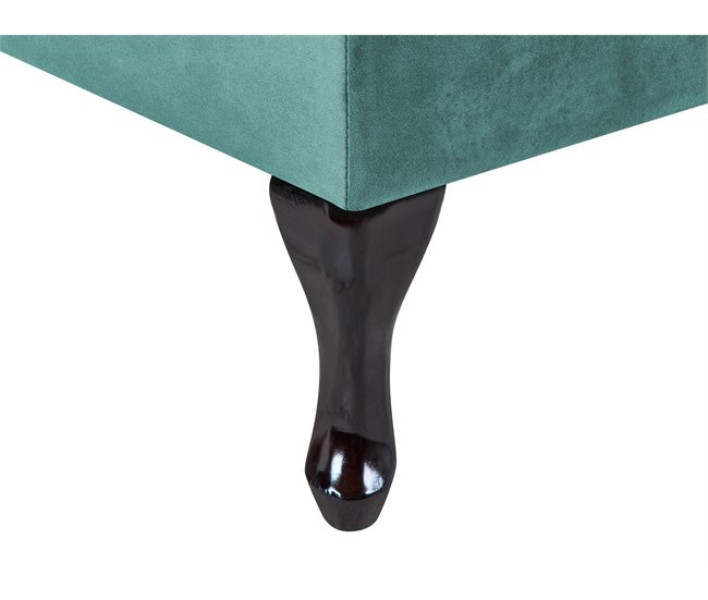 Beliani Chaise longue Terciopelo PESSAC Azul/ Verde